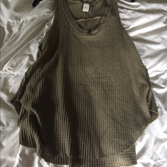 Olive Green thermal Tank Top (S) - Picture 2 of 5